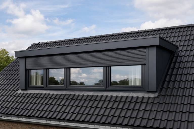 6 meter prefab dakkapel Antraciet